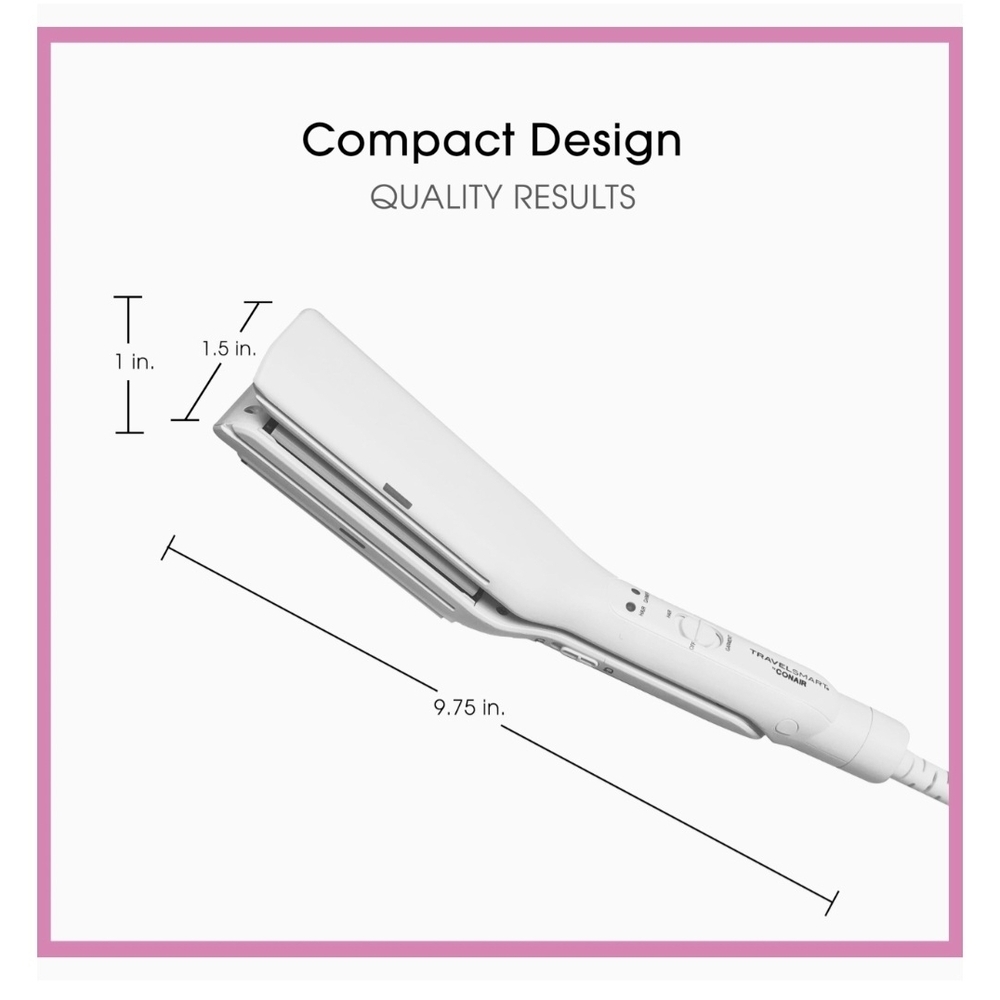 Conair Travel Smart White Hair Straightener
